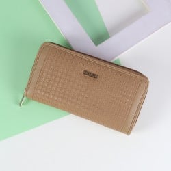 Women Beige Wallets Zip Around