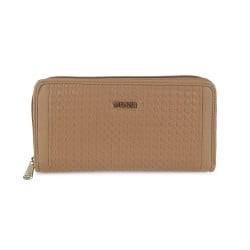 Women Beige Wallets Zip Around