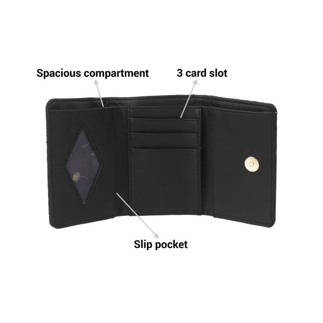 Mochi Women Black Casual Wallet (SKU: 95-150-11-10)