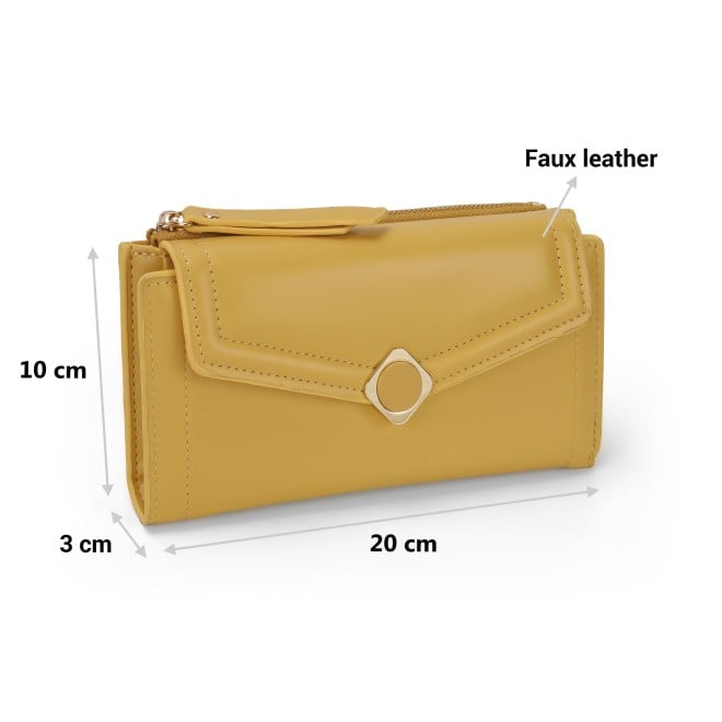Mochi Women Yellow Womens Wallets Flap Over Sling (SKU: 95-153-33-10)