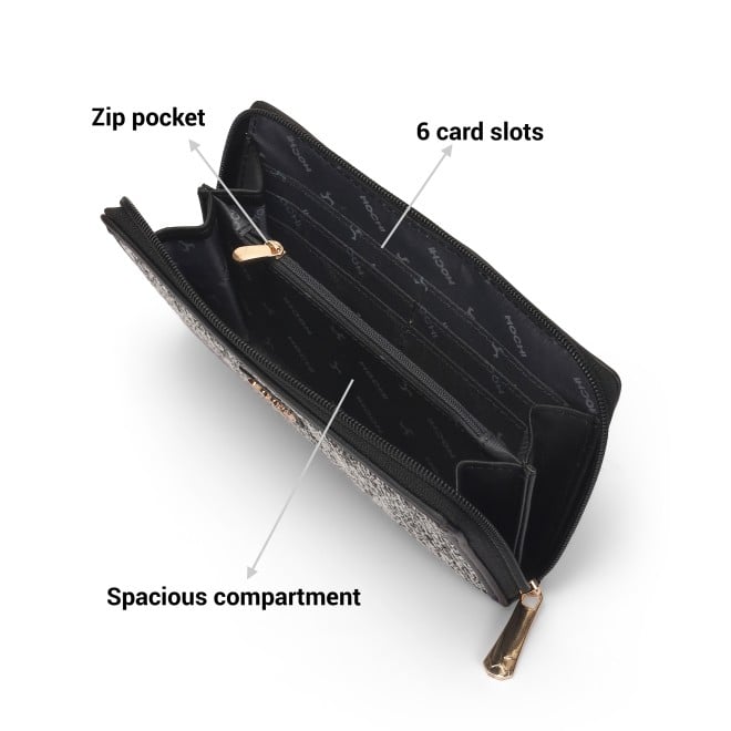 Mochi Women Black Womens Wallets Zip Around (SKU: 95-169-11-10)