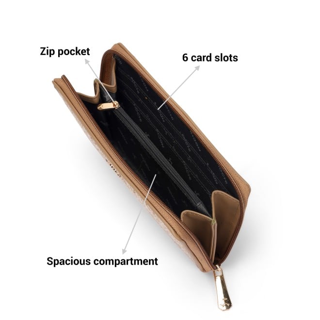 Mochi Women Beige Womens Wallets Zip Around (SKU: 95-169-20-10)