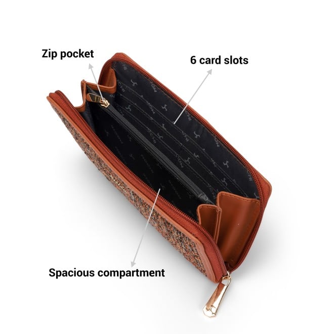 Mochi Women Tan Womens Wallets Zip Around (SKU: 95-169-23-10)