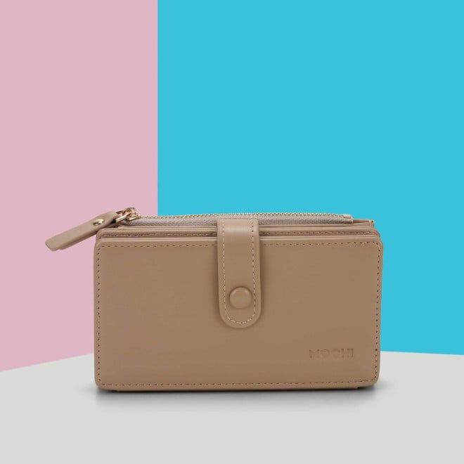 Mochi Women Beige Casual Wallet