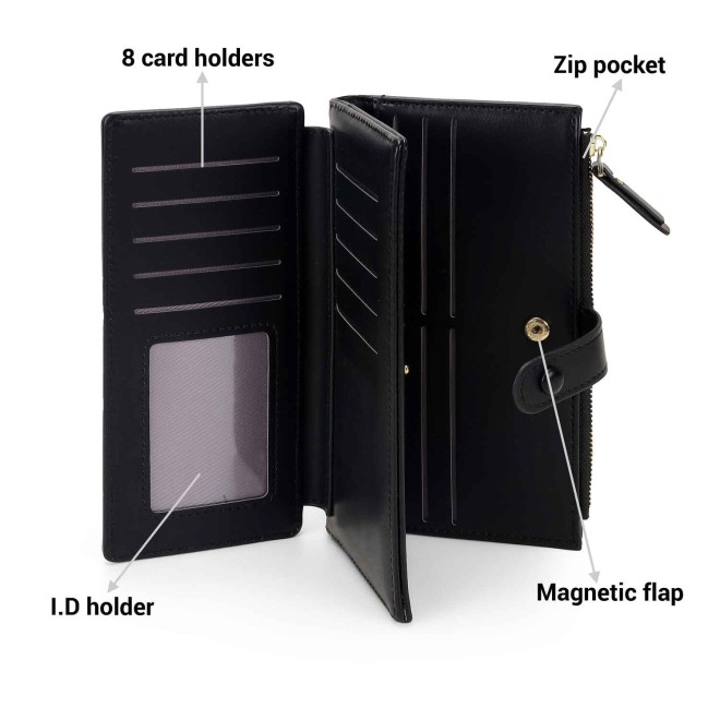Mochi Women Black Casual Wallet (SKU: 95-172-11-10)