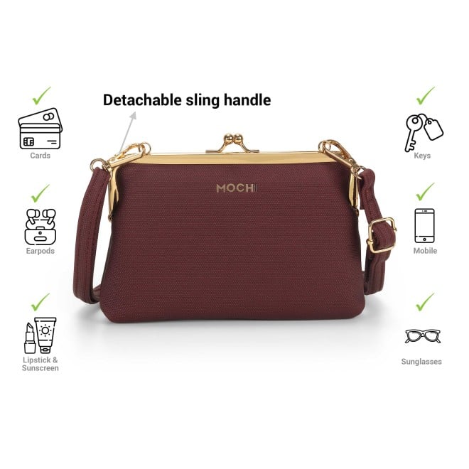Mochi Women Maroon Clutch (SKU: 95-175-44-10)