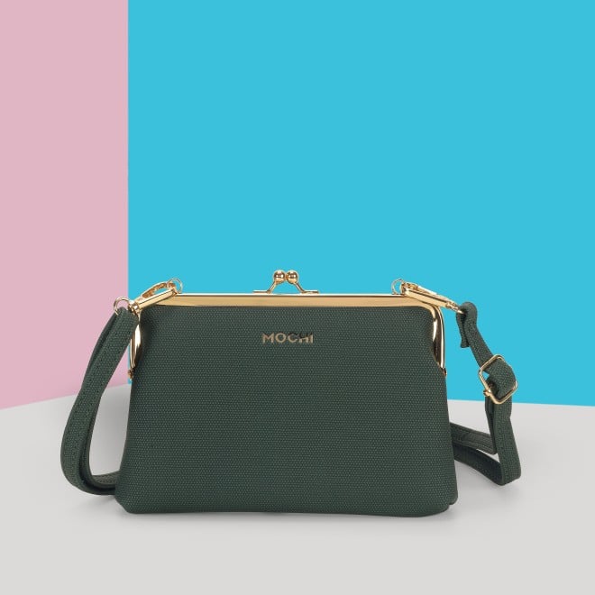 Mochi Women Green Clutch