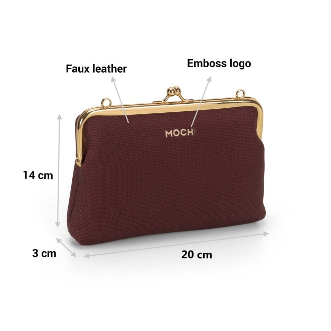 Mochi Women Maroon Clutch (SKU: 95-175-44-10)