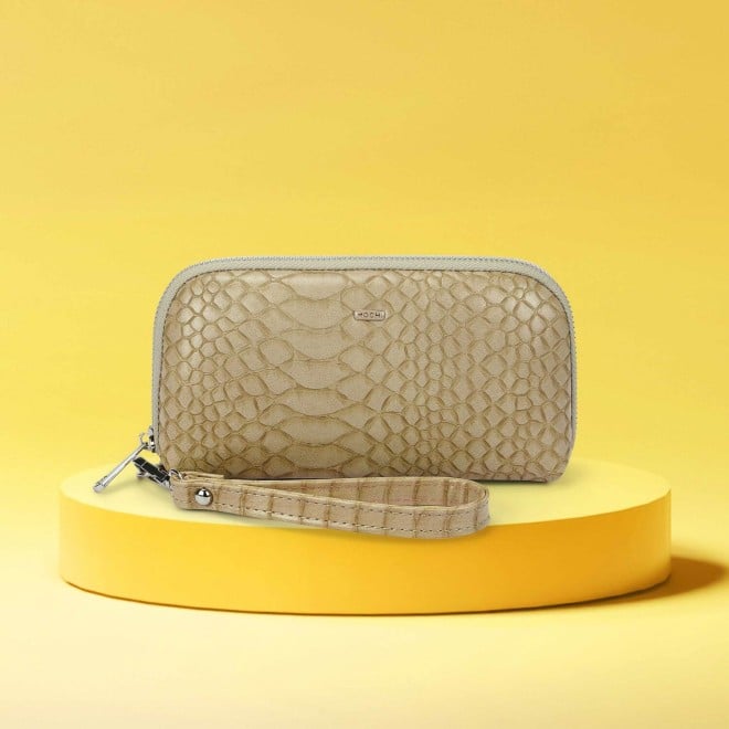 Mochi Women Beige Casual Wallet