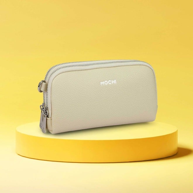 Mochi Women Beige Casual Wallet