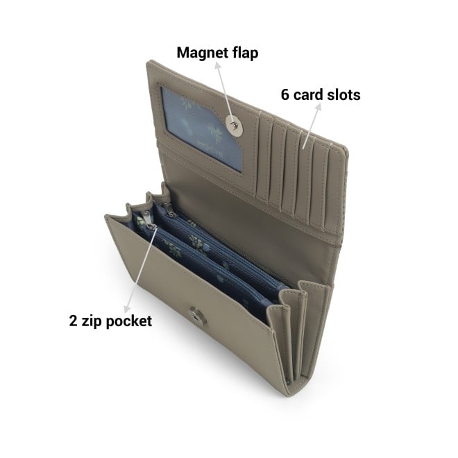 Mochi Women Grey Wallet (SKU: 95-7658-14-10)