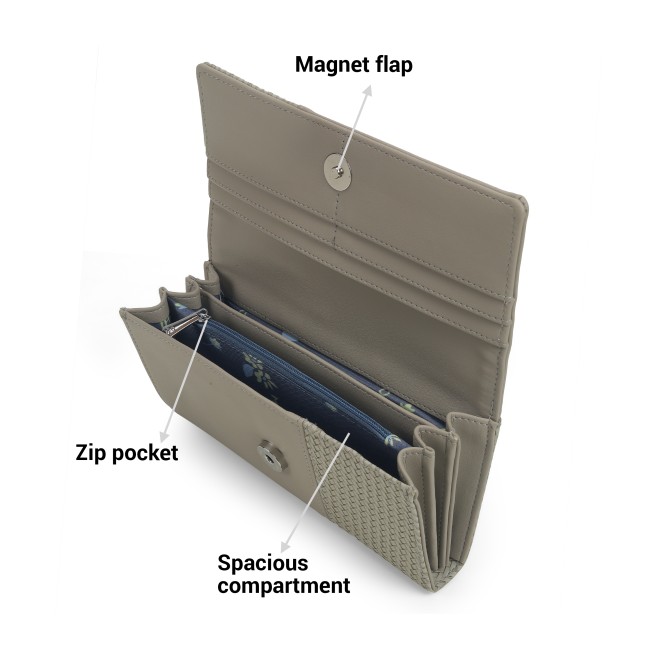 Mochi Women Grey Wallet (SKU: 95-7659-14-10)